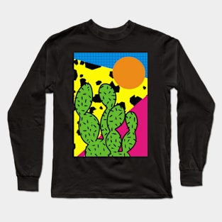 bold pop art cactus Long Sleeve T-Shirt